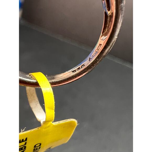 NEW with tag ammolite and diamond sterling silver ring size 7 - Picture 5 of 16